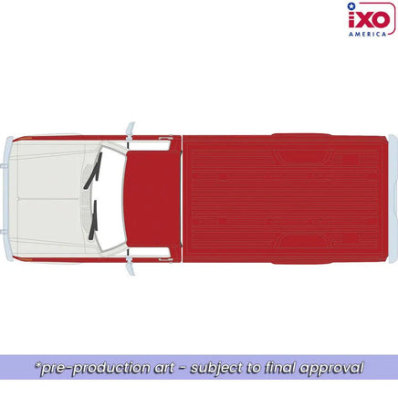 IXO Models 1984 Ford F-250 XLT Lariat Long Bed Styleside 4x4 - Victoria Tu-Tone Bright Canyon Red with Wimbledon White Now Then & Forever Collectibles