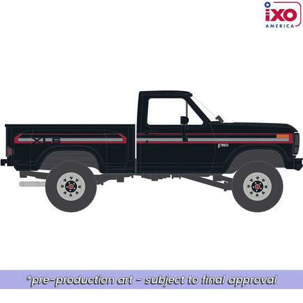 IXO Model 1983 Ford F-150 XLS Flareside 4x4 - Raven Black Now Then & Forever Collectibles
