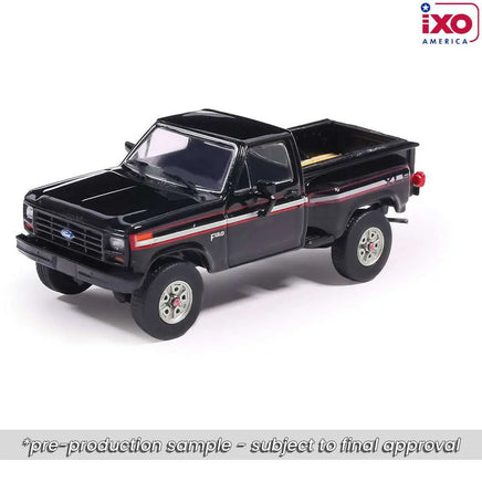Ixo Model 1:64 1983 Ford F-150 XLS Flareside 4x4 - Raven Black Now Then & Forever Collectibles