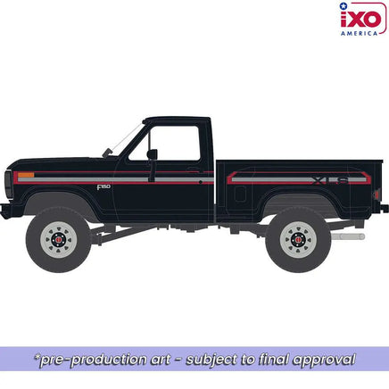 IXO Model 1983 Ford F-150 XLS Flareside 4x4 - Raven Black Now Then & Forever Collectibles