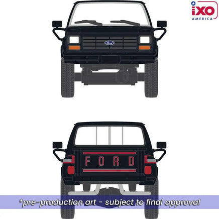 IXO Model 1983 Ford F-150 XLS Flareside 4x4 - Raven Black Now Then & Forever Collectibles