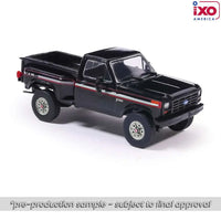 Ixo Model 1:64 1983 Ford F-150 XLS Flareside 4x4 - Raven Black Now Then & Forever Collectibles