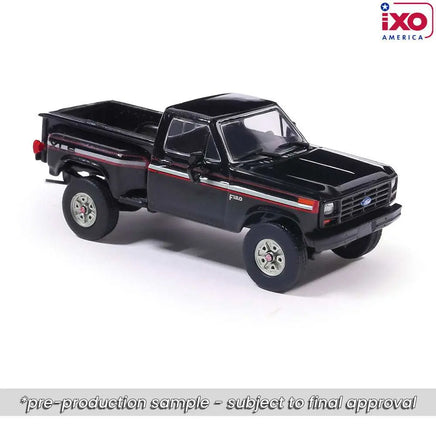 Ixo Model 1:64 1983 Ford F-150 XLS Flareside 4x4 - Raven Black Now Then & Forever Collectibles