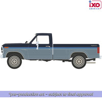 IXO MODELS 1981 Ford F-150 Custom Explorer Short Bed Styleside 4x2 - Tu-Tone Midnight Blue Metallic and Medium Blue Glow Now Then & Forever Collectibles