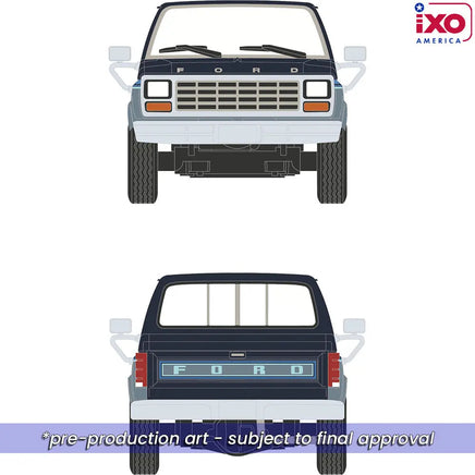 IXO MODELS 1981 Ford F-150 Custom Explorer Short Bed Styleside 4x2 - Tu-Tone Midnight Blue Metallic and Medium Blue Glow Now Then & Forever Collectibles