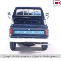 Ixo Model 1981 Ford F-150 Custom Explorer Short Bed Styleside 4x2 - Tu-Tone Midnight Blue Metallic and Medium Blue Glow Now Then & Forever Collectibles