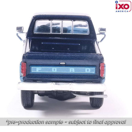 Ixo Model 1981 Ford F-150 Custom Explorer Short Bed Styleside 4x2 - Tu-Tone Midnight Blue Metallic and Medium Blue Glow Now Then & Forever Collectibles