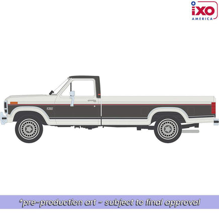 IXO MODELS 1986 Ford F-150 XLT Lariat Long Bed Styleside 4x2 - Combination Tu-Tone Colonial with and Dark Grey Metallic Now Then & Forever Collectibles
