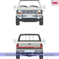IXO MODELS 1986 Ford F-150 XLT Lariat Long Bed Styleside 4x2 - Combination Tu-Tone Colonial with and Dark Grey Metallic Now Then & Forever Collectibles