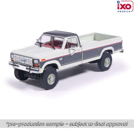 Ixo Models 1986 Ford F-150 XLT Lariat Long Bed Styleside 4x2 - Combination Tu-Tone Colonial with and Dark Grey Metallic Now Then & Forever Collectibles