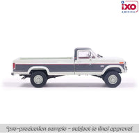 Ixo Models 1986 Ford F-150 XLT Lariat Long Bed Styleside 4x2 - Combination Tu-Tone Colonial with and Dark Grey Metallic Now Then & Forever Collectibles