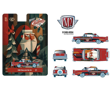 M2 Machines 1:64 1956 Chevrolet Bel Air Christmas Special Edition – Hobby Exclusive Now Then & Forever Collectibles