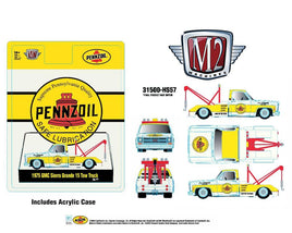 M2 Machines 1:64 1975 GMC Sierra Grande 15 Tow Truck Penzoil – Yellow- Hobby Exclusive