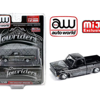 Auto World 1:64 1983 Chevrolet Silverado Lowriders Limited Edition 3,600 Pieces – Black – Mijo Exclusives