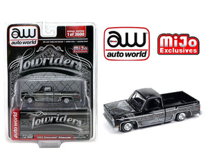 Auto World 1:64 1983 Chevrolet Silverado Lowriders Limited Edition 3,600 Pieces – Black – Mijo Exclusives