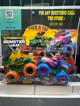 SPIN MASTER MONSTER JAM 2 PACK SERIES 33 - Dragon vs Sparkle Smash