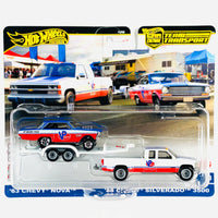 Hot Wheels 2024 Team Transport Case C '63 Chevy Nova & '88 Chevy Silverado 3500 Truck #68