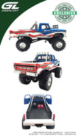 Greenlight Collectibles 1:18 Kings of Crunch - Bigfoot #1 - 1979 Ford F-250 Monster Truck USA 250 Tribute with 1:18 Bob Chandler Standing Figure Now Then & Forever Collectibles