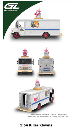 Greenlight Killer Klowns from Outer Space (1988) - Ice Cream Van (1:64 New Tooling) (Hobby Exclusive) Now Then & Forever Collectibles