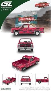 Greenlight All-Terrain Series 18 - 1985 Chevrolet Silverado with Blown Engine – Red Camouflage