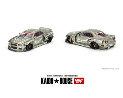 (Preorder) Kaido House x Mini GT 1:64 Nissan Skyline GT-R (R34) Kaido Works V4