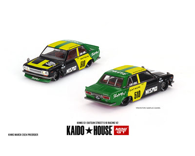 (Preorder) Kaido House x Mini GT 1:64 Datsun Street 510 Racing V2 – Black Yellow -KHMG131