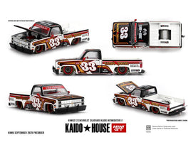 Kaido House x Mini GT Chevrolet Silverado KAIDO Intimidator V1 – White w/ Brown Two-tone