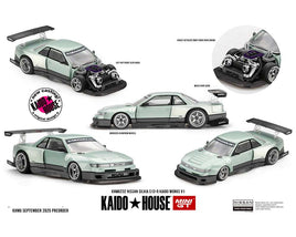 Kaido House x Mini GT Nissan Silvia S13-R KAIDO WORKS V1 – Sea Foam Green