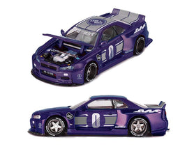 Kaido House x Mini GT Nissan Skyline GT-R (R34) Kaido factory Racing V2 – Midnight Purple