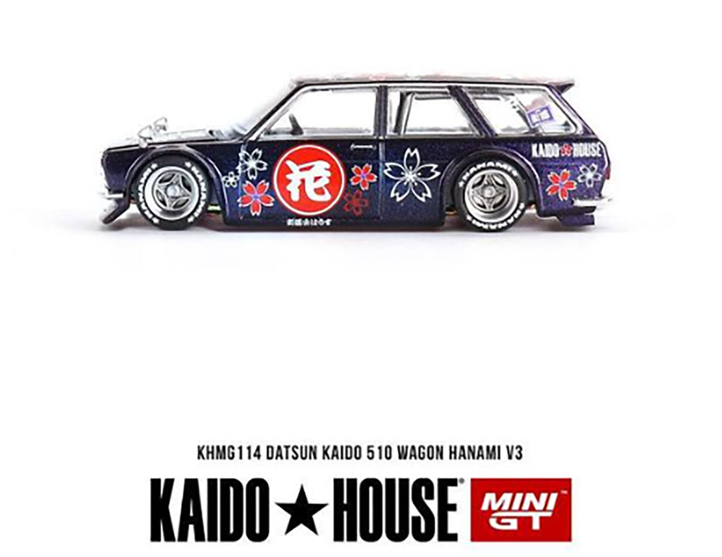 Pre Order MINI GT 1/64 KAIDO HOUSE DATSUN 510 WAGON HANAMI V3 MAGIC PURPLE