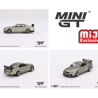 (Preorder) Mini GT 1:64 Nissan Skyline GT-R (R34)Tommykaira R-z Millenium – Jade- MiJo Exclusives
