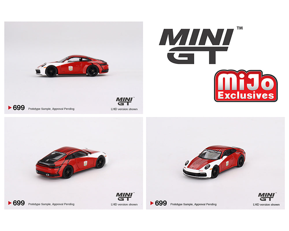 Mini GT 1:64 Porsche 911 (992) Carrera S Safety Car 2023 IMSA Daytona 24Hr. – MiJo Exclusives