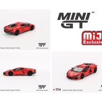 (Preorder) Mini GT 1:64 Lamborghini Revuelto  Arancio Dac Lucido