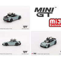 (Preorder) Mini GT 1:64 Porsche 911 Dakar – Shade Green Metallic – Mijo Exclusives