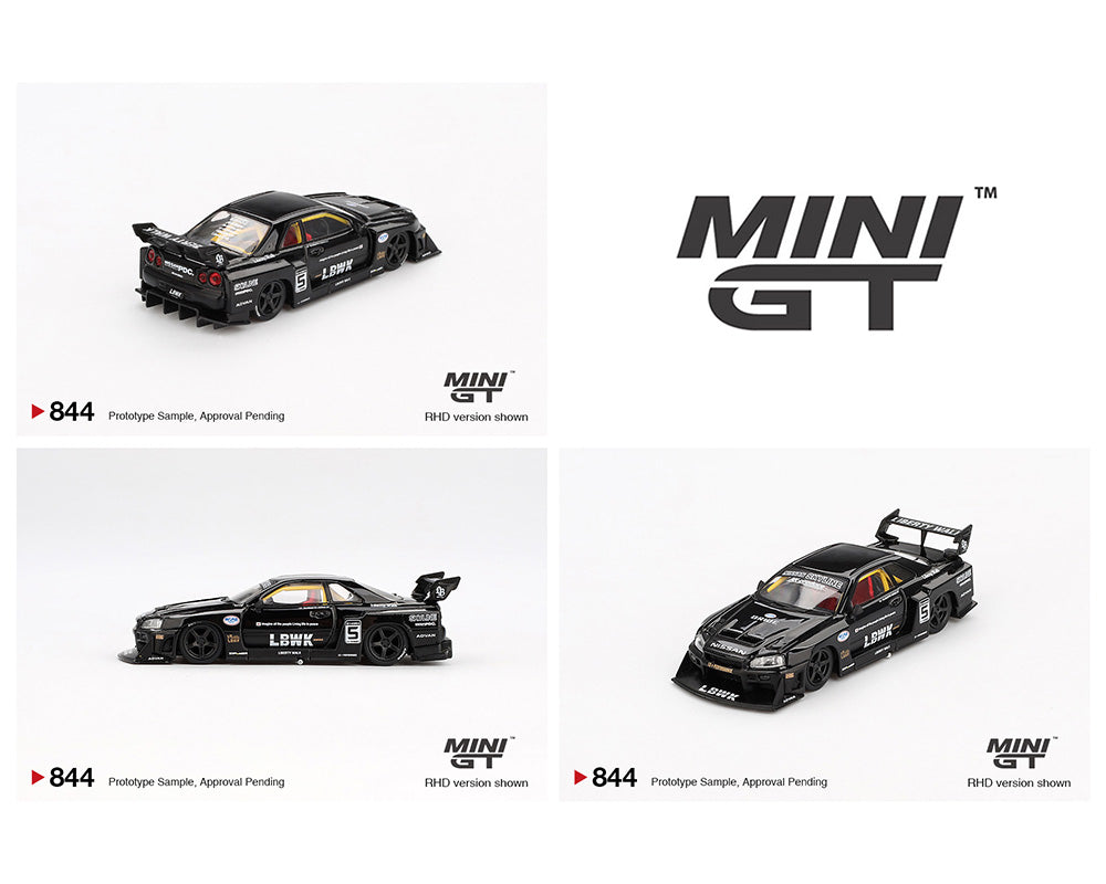 (Preorder) Mini GT 1:64 Nissan LB-ER34 Super Silhouette SKYLINE – Black - ETA May 2025