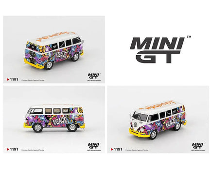 Mini GT 1:64 Volkswagen T1 Microbus Mizu Design – New Tooling! Now Then & Forever Collectibles
