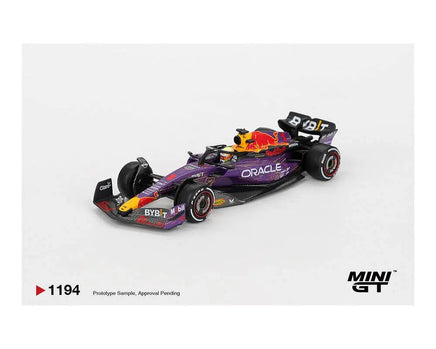 Mini GT 1:64 Oracle Red Bull Racing RB19 #1 Max Verstappen 2023 F1 2023 Las Vegas GP Winner Now Then & Forever Collectibles