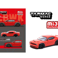 (Preorder) Tarmac Works 1:64 LB-WORKS Dodge Challenger SRT Hellcat – Red – MiJo Exclusives