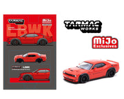 (Preorder) Tarmac Works 1:64 LB-WORKS Dodge Challenger SRT Hellcat – Red – MiJo Exclusives