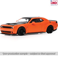 Ixo Model 1:64 2019 Dodge Challenger SRT Hellcat - Go Mango Now Then & Forever Collectibles