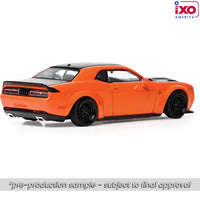 Ixo Model 1:64 2019 Dodge Challenger SRT Hellcat - Go Mango Now Then & Forever Collectibles