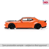 Ixo Model 1:64 2019 Dodge Challenger SRT Hellcat - Go Mango Now Then & Forever Collectibles