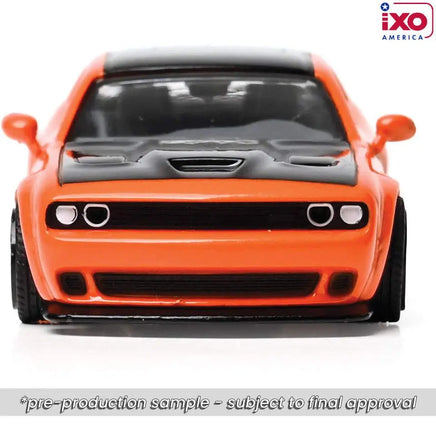 Ixo Model 1:64 2019 Dodge Challenger SRT Hellcat - Go Mango Now Then & Forever Collectibles