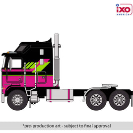 IXO Model 1:64 Scale 1976 Kenworth K100 Aerodyne - Black and Pink