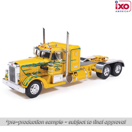 Ixo Models 1:64 1962 Peterbilt 350 - Yellow with Green Flames Now Then & Forever Collectibles