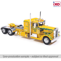 Ixo Models 1:64 1962 Peterbilt 350 - Yellow with Green Flames Now Then & Forever Collectibles