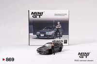Mini GT Nissan GT-R R32 Nismo Gunmetal w/ Tsugio Matsuda Figure 1/64