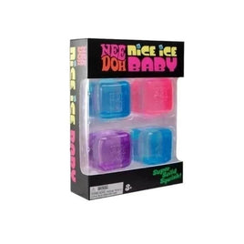NeeDoh Nice Ice Baby 4-Pack Mini Cubes | Authentic Squishy Fidget Toy