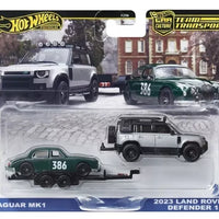 Hot Wheels Team Transport 2024 - JAGUAR MK 1 / 2023 LAND ROVER DEFENDER 110