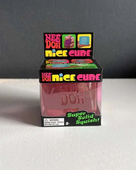 Nee Doh Nice Cube - Super Solid Squish! (Pink) - Brand New/Factory Sealed!